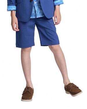 NEW APPAMAN boy's dress shorts in blue